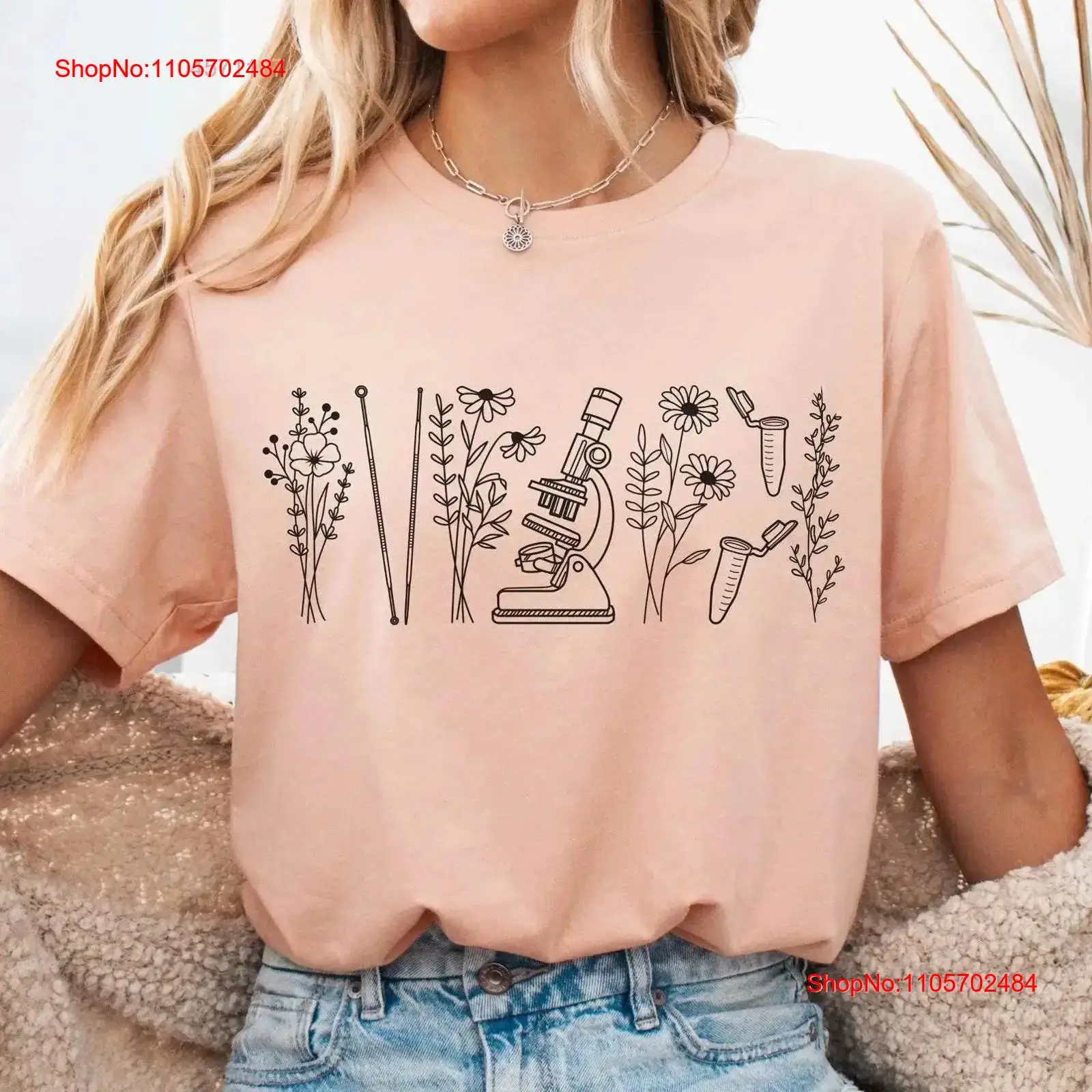 Medical Lab Microbiology - Microbiology T Shirt Biology Teacher Microscope
