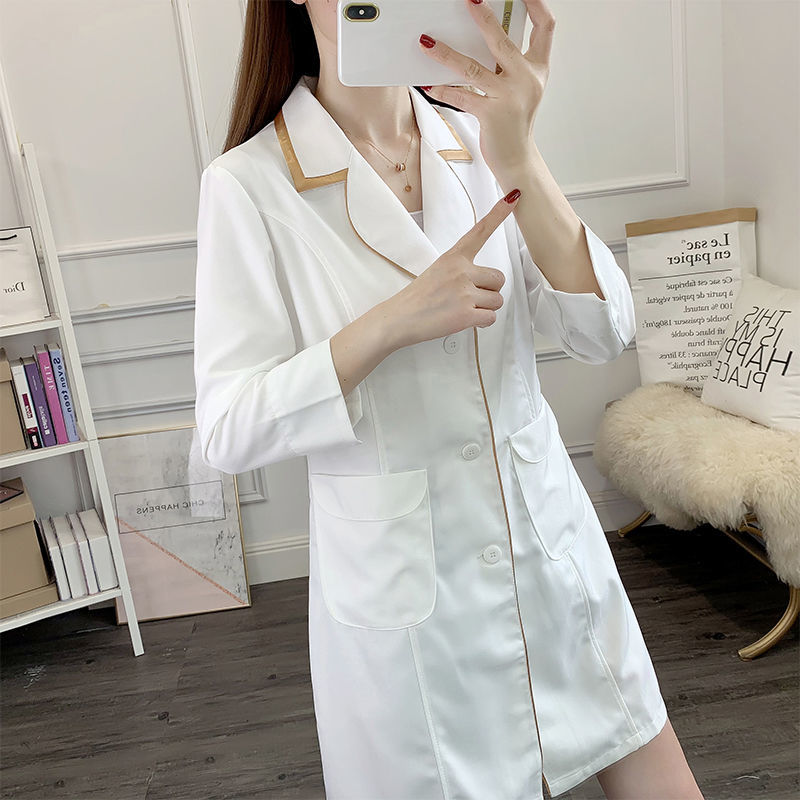 white short beauty uniform dre - Medical Lab Coat 评论和价格