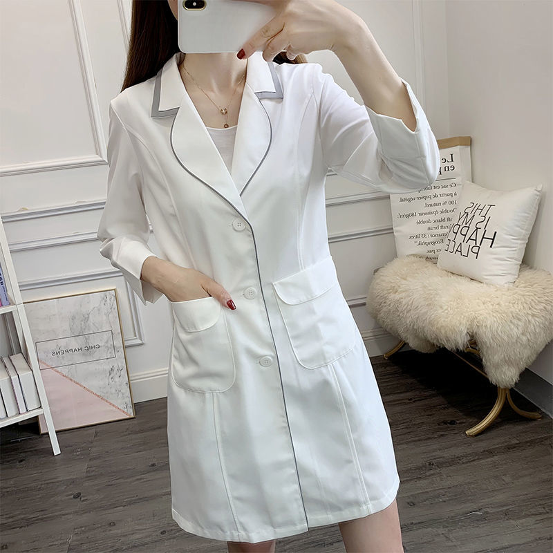 white short beauty uniform dre - Medical Lab Coat 评论和价格