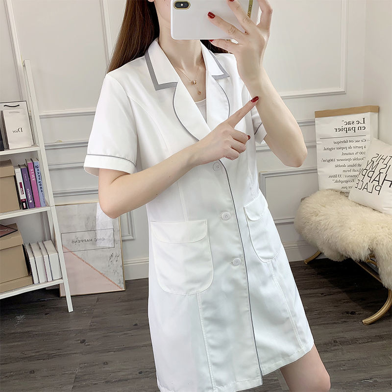 white short beauty uniform dre - Medical Lab Coat 评论和价格