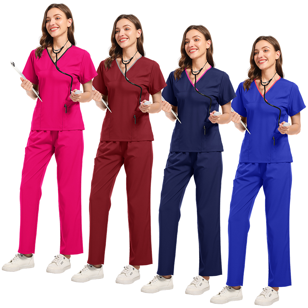Plus Size Scrubs Set Women Med - Medical Lab Coat 评论和价格