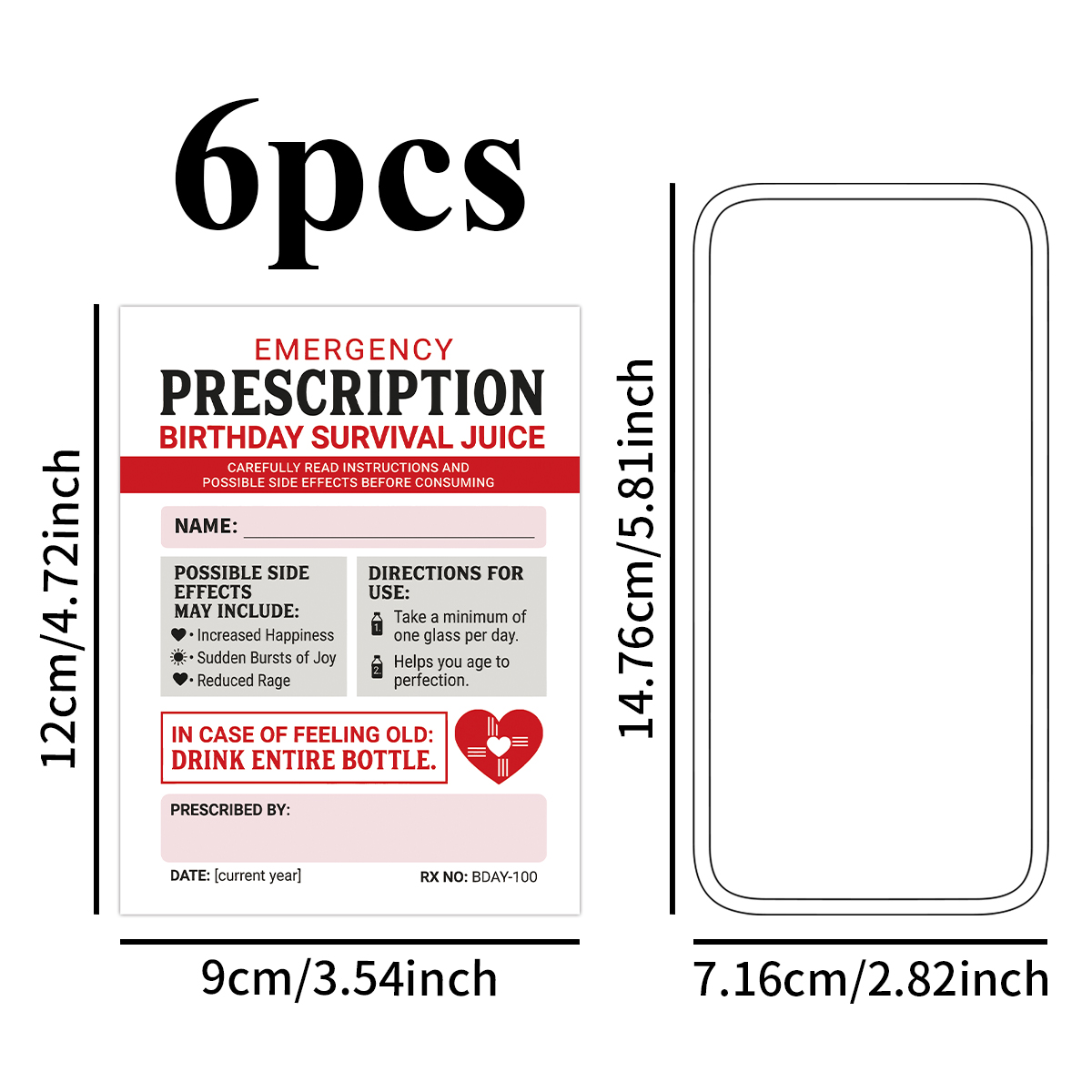 6pcs Fun Emergency Prescriptio - Medical Label 评论和价格