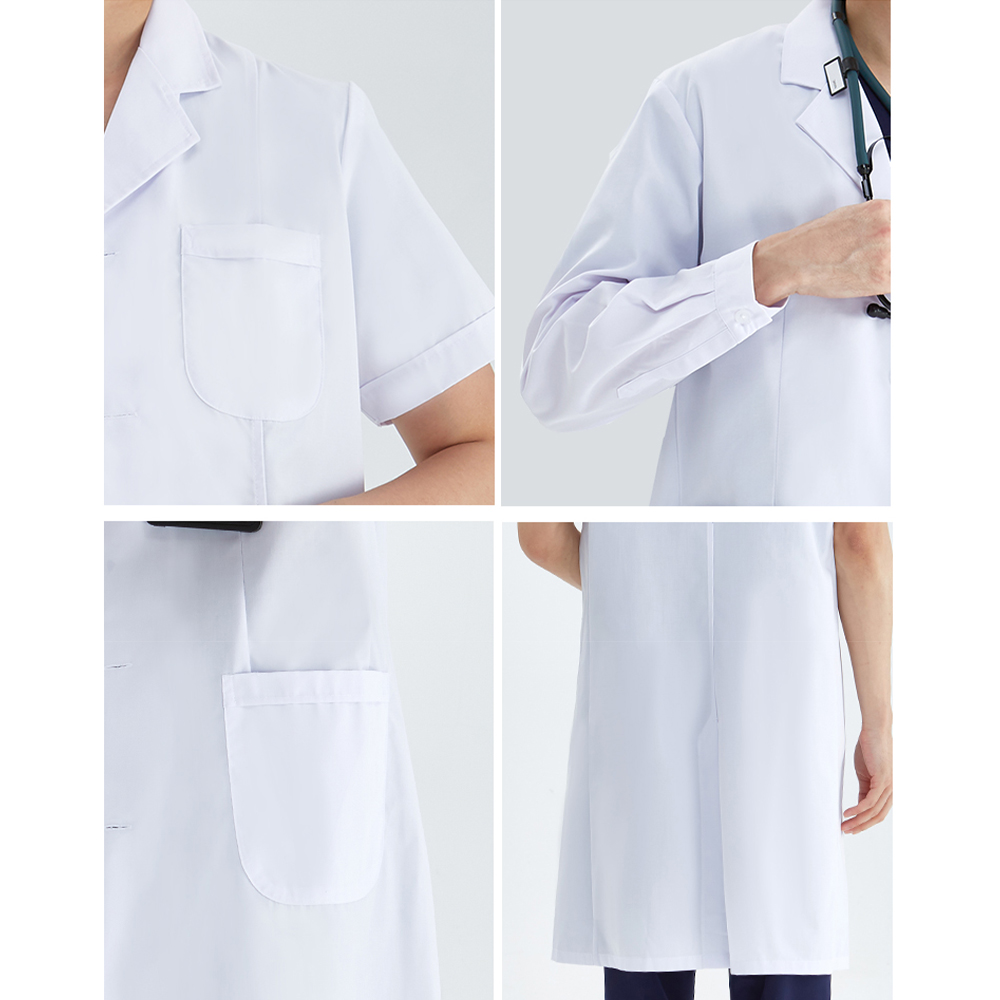 Unisex White Coat Lab Coat Hos - Medical Lab Coat 评论和价格