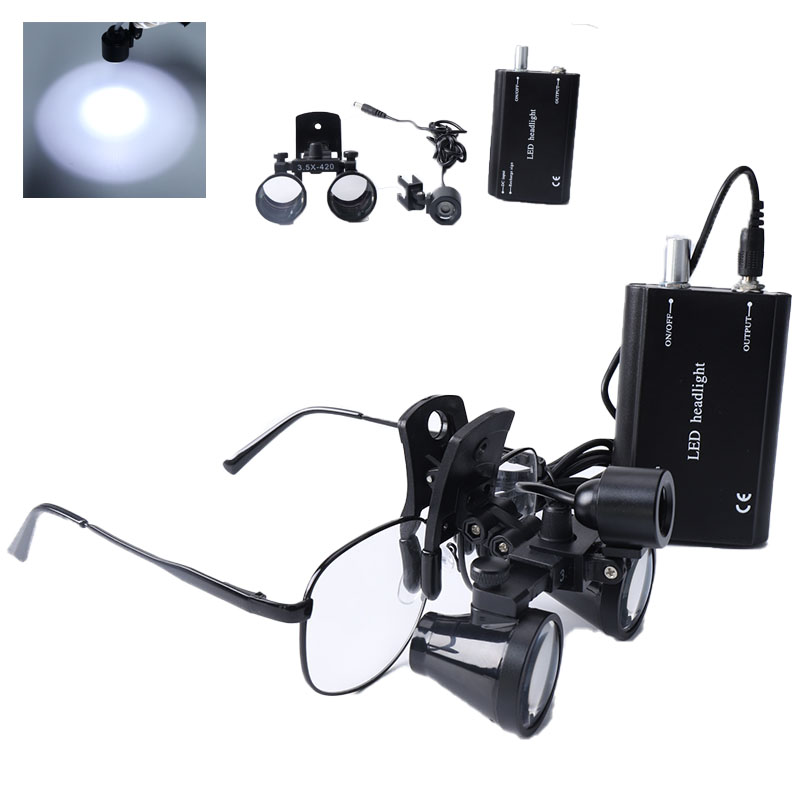 2.5X/3.5X Dental Loupes Clip B - Led Medical Headlight 评论和价格